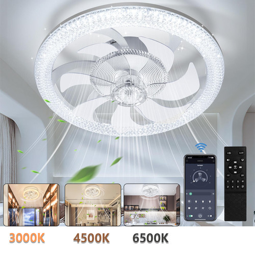 Modern fan lights flush - 19",