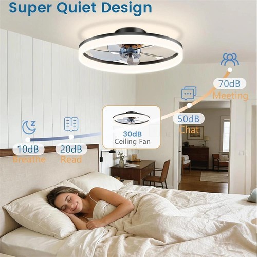 Modern fan lights flush - 20",